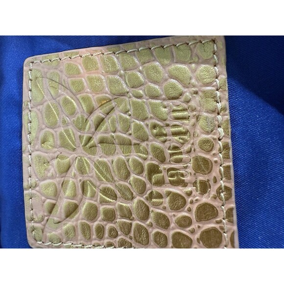 Tabelina Large Shoulder Bag Crossbody Hobo Rose Pink/Gold Croc Like Valentina - Picture 10 of 16